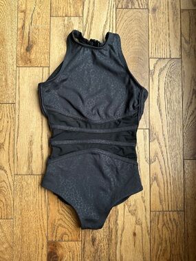 Five Dancewear black leopard print leotard!